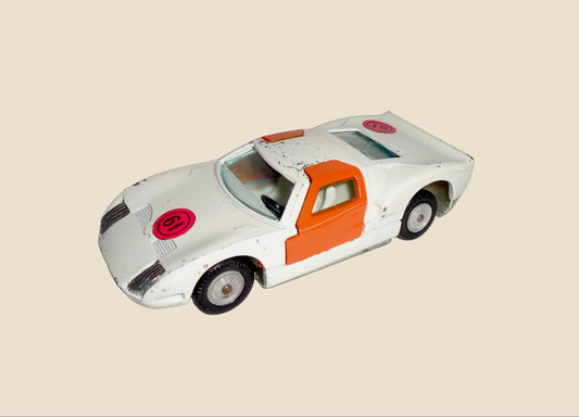 1960s Gamda Koor Sabra White Ford GT No. 8104 1/43 Toy Car