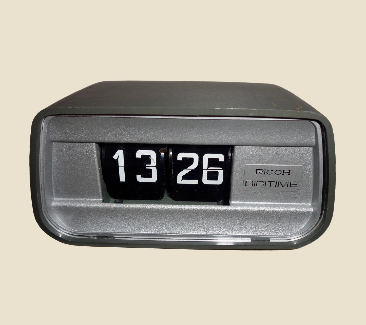 1960s Ricoh Digitime Grey Flip Clock