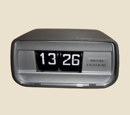 1960s Ricoh Digitime Grey Flip Clock