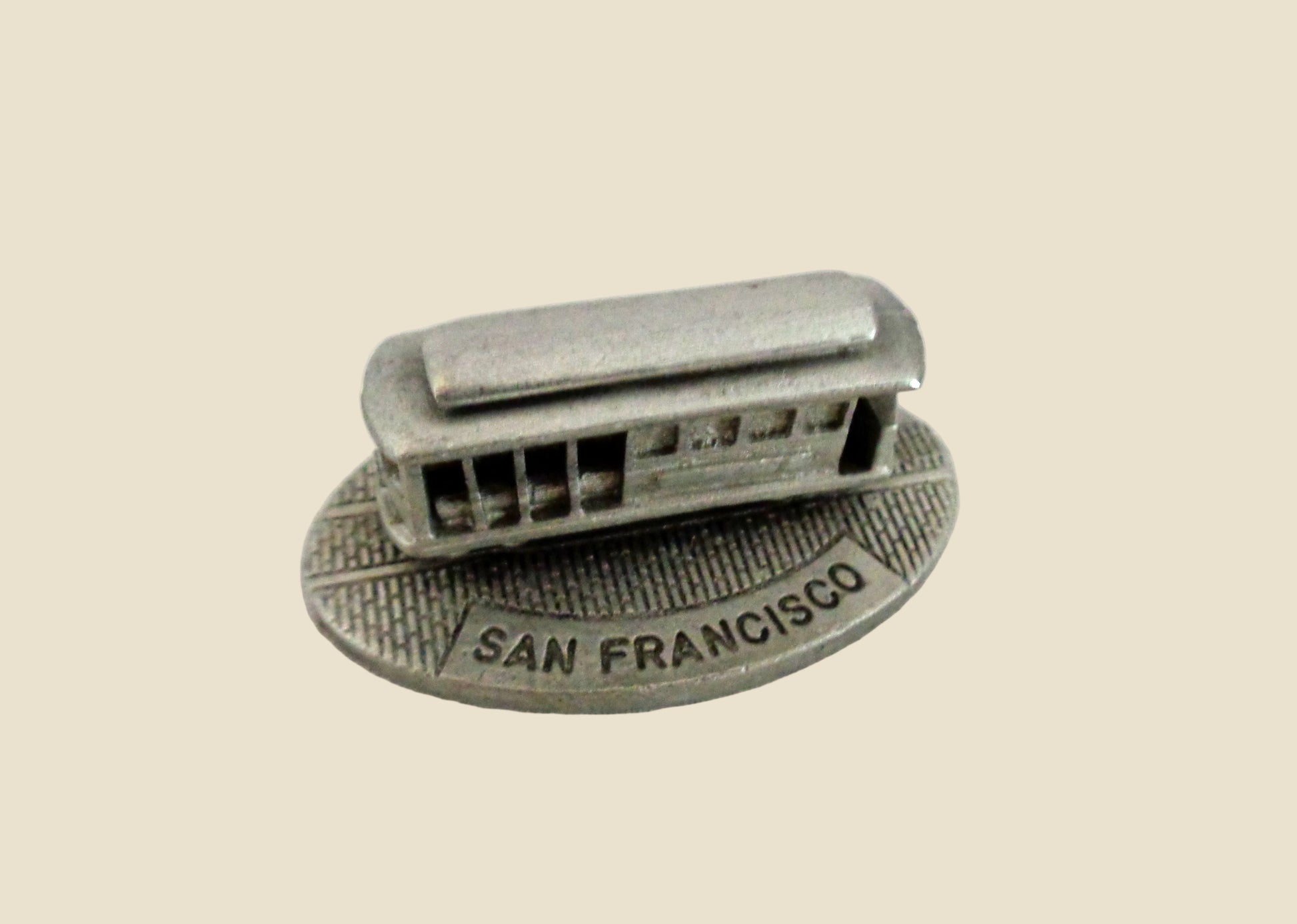 1987 Spoontiques 9850 Pewter Miniature San Francisco Trolley Car