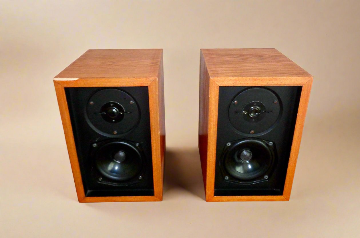 1970s BBC LS3/5A Clone Audio Bookshelf Speakers  With KEF Drive Units