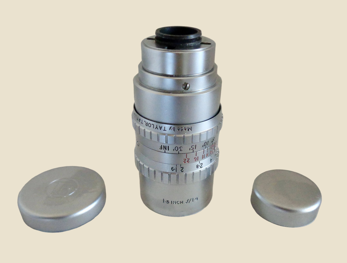 Cine Camera Lens 1.5 inch F1.9 8mm By Serital Taylor, Taylor & Hobson 
