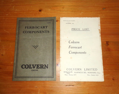 Original 1933 Colvern Ferrocart Components Booklet And Price List Radio List No. 12