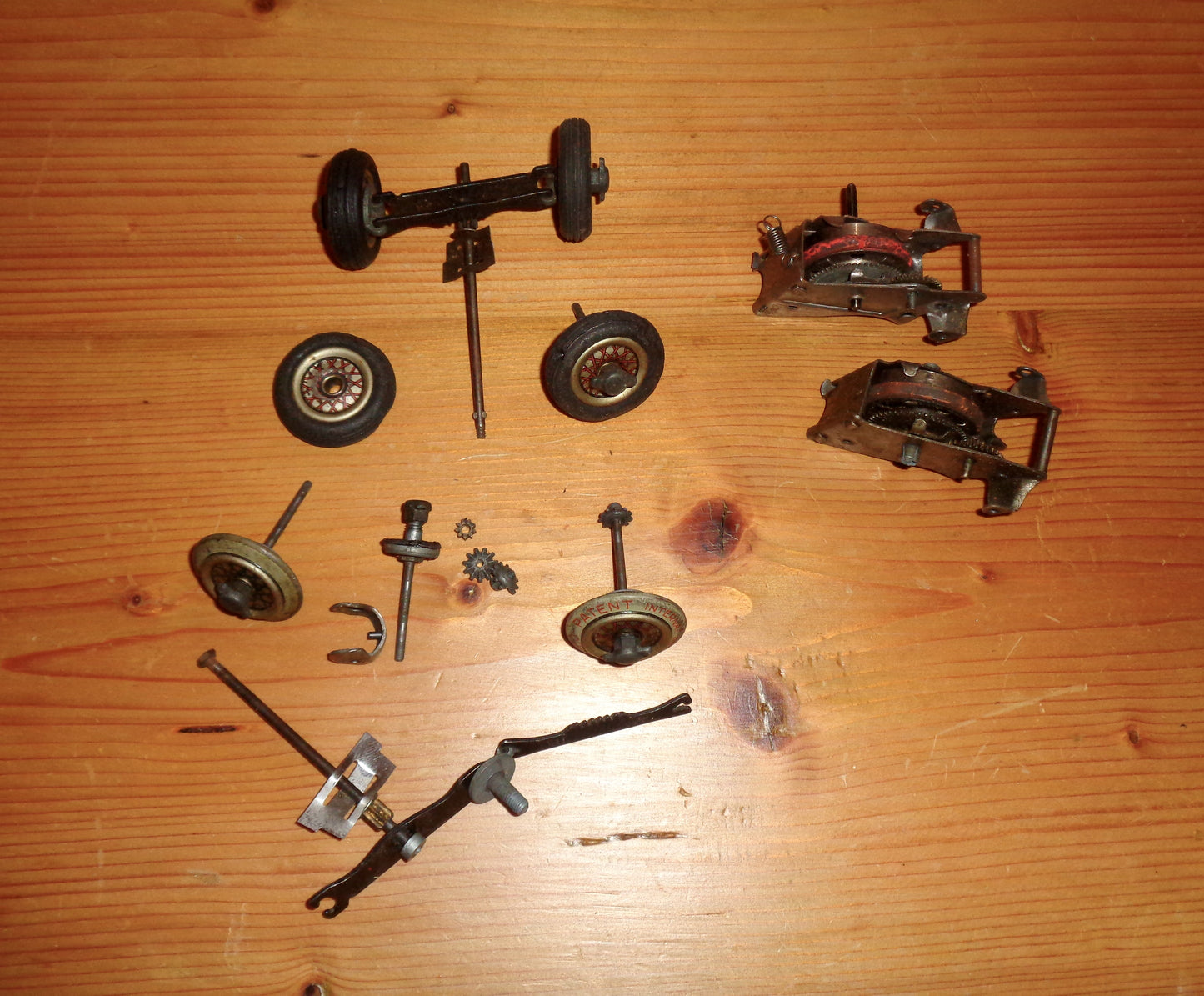 A Bag of Vintage Clockwork Schuco Studio 1050 1936 Mercedes Toy Car Parts