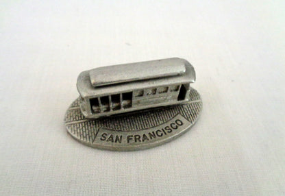 1987 Spoontiques 9850 Pewter Miniature San Francisco Trolley Car
