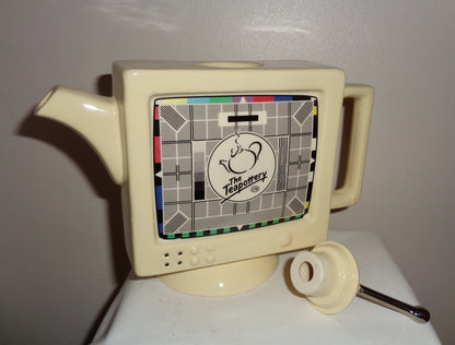 Swineside Teapottery Retro Television Novelty Pottery Teapot New Old Stock