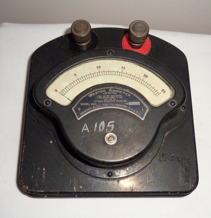 Antique Weston Electrical Instruments Ammeter Model 280 Serial Number 23058
