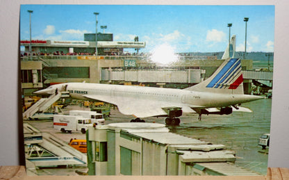 Vintage Concorde Postcard Featuring Concorde at Frankfurt Main Airport by Michel & co
