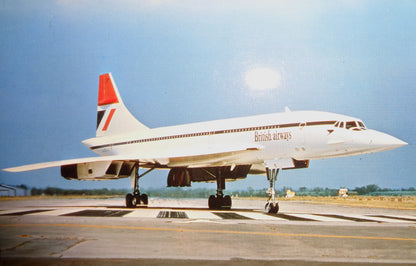 Vintage Concorde Postcard Featuring Concorde On The Tarmac by Beringer & Pampaluchi