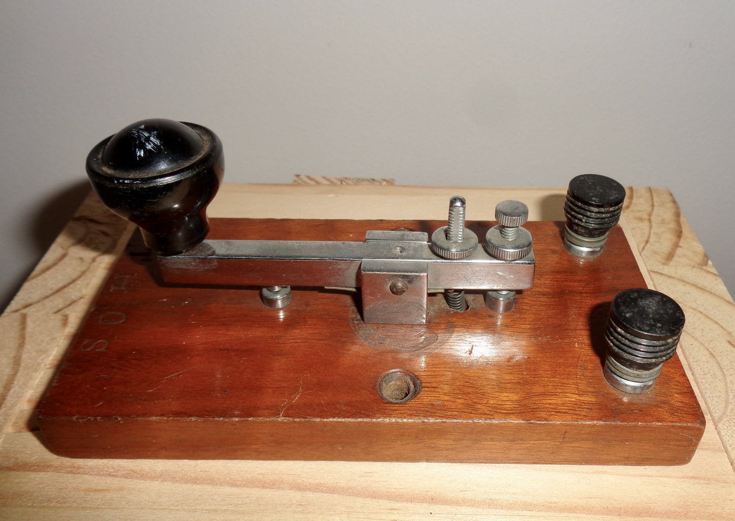 1920s British Straight Sending Morse Key Possibly Made By Gamages