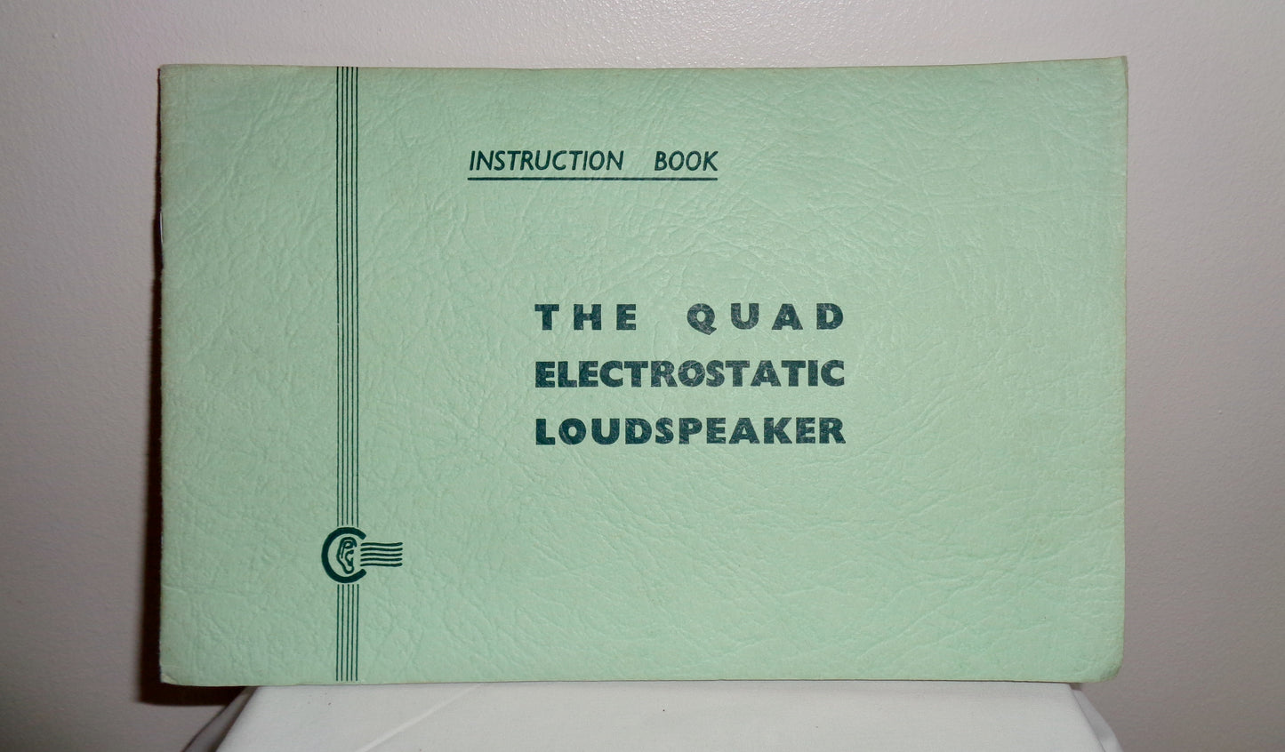 Original The Quad Electrostatic Loudspeaker ESL57 Instruction Book With Green Cover