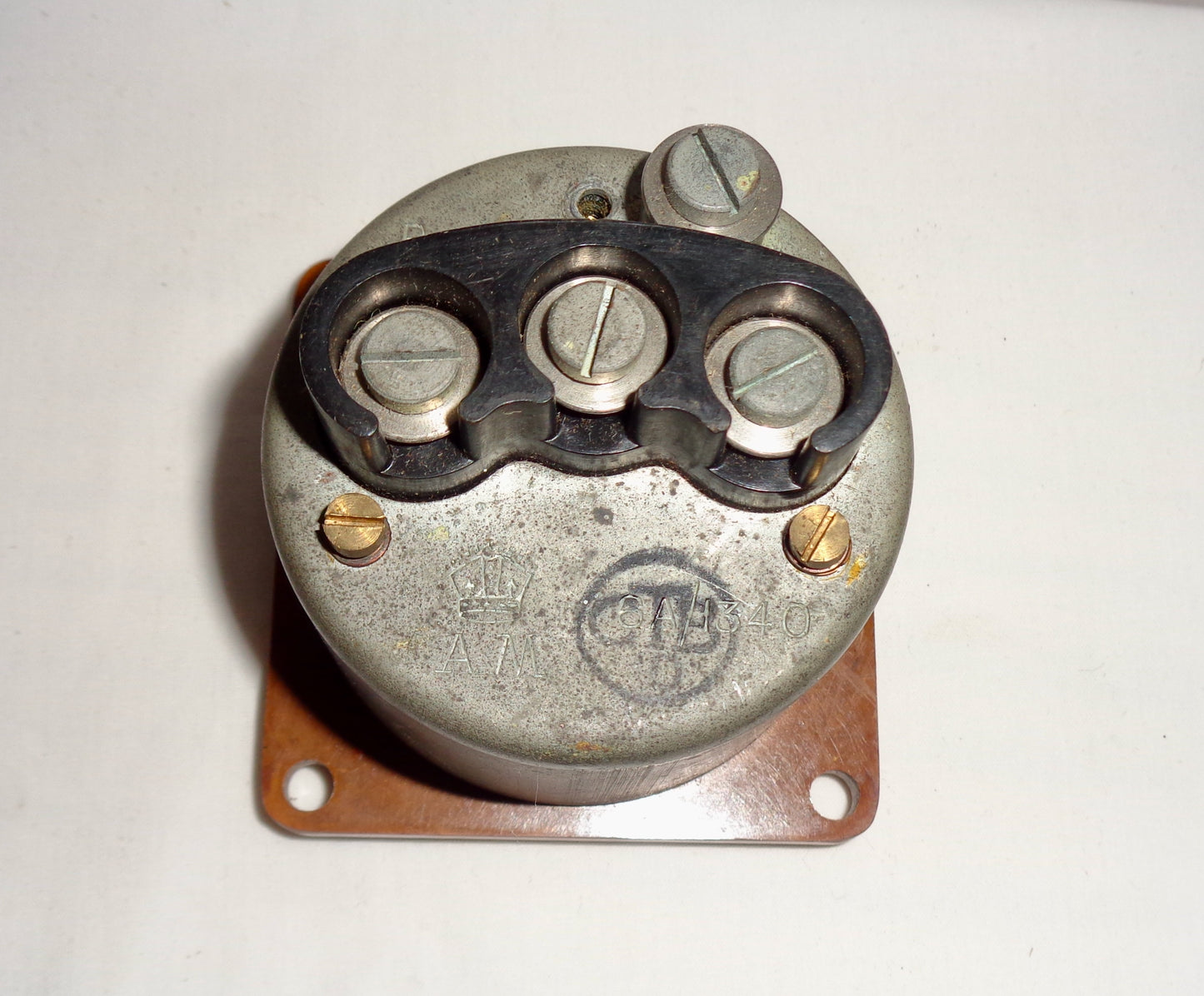 1940s Bakelite Air Ministry 6A/1340 RAF Aircraft Oil Thermometer 12 Volt Cockpit Gauge. Made By Coley
