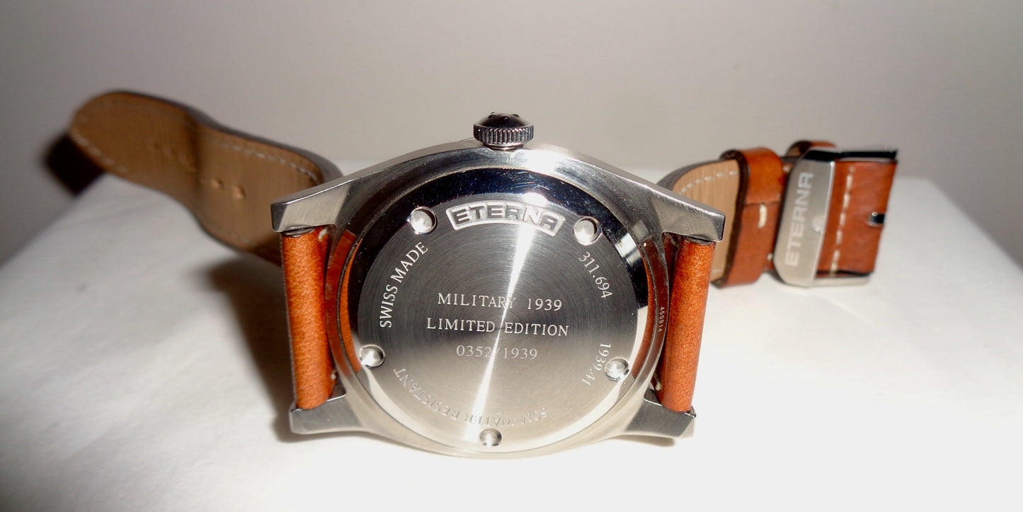 Eterna Heritage Wrist Watch Version Of A Majetek 1939 Czech Military Watch Model 1939.41.46.1298