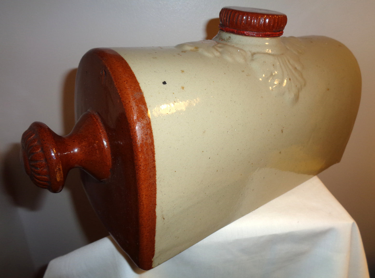 Antique Stoneware Denby Bourne Pottery Hot Water Bottle
