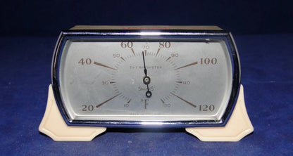 Vintage White Bakelite Smiths Bimetallic Thermometer