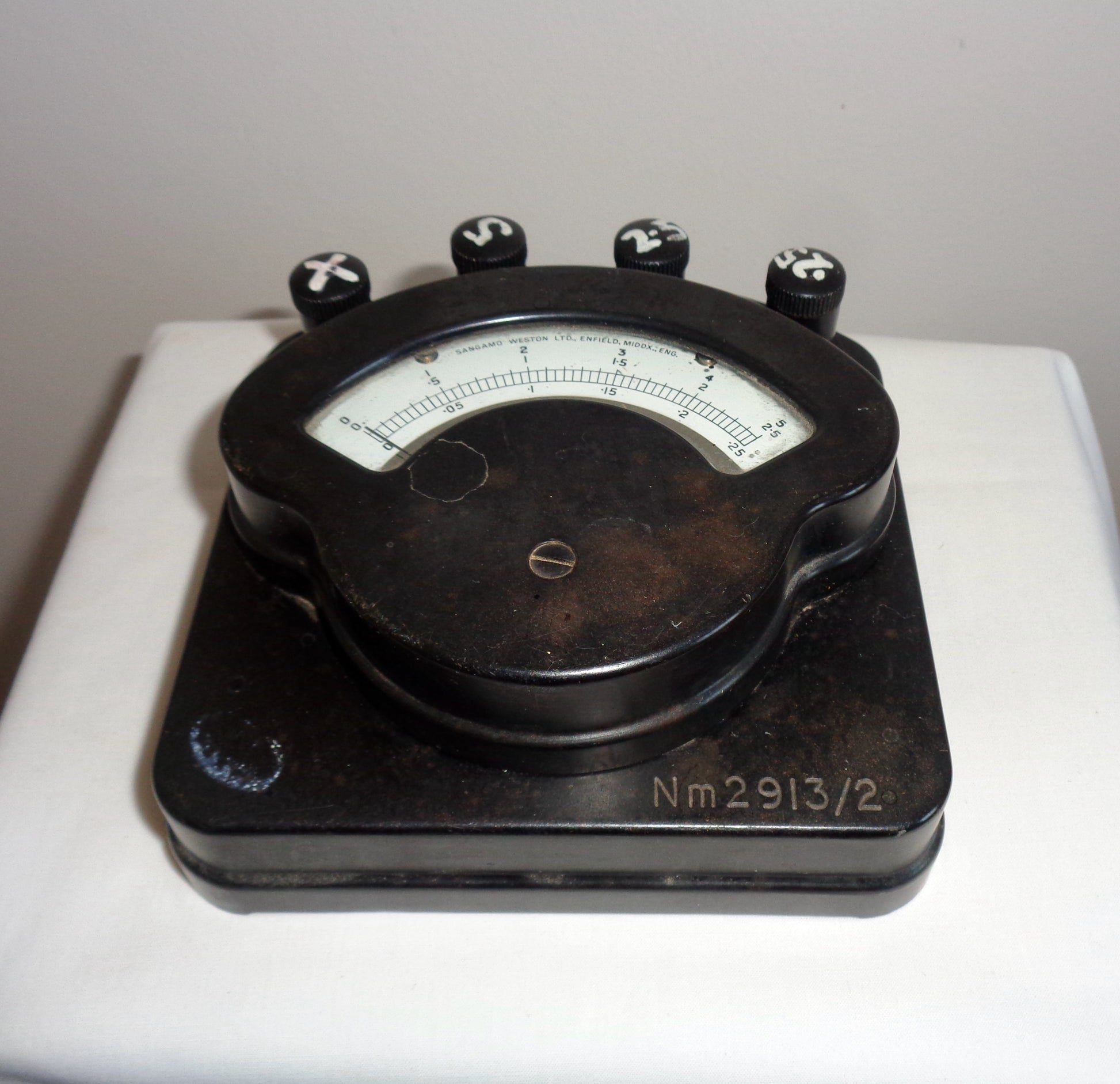 Vintage Sangamo Weston Bakelite DC Ammeter 0 To 5 Amperes Nm 2913/2