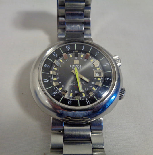 1973 Tissot Automatic Navigator T12 Chronograph Stainless Steel