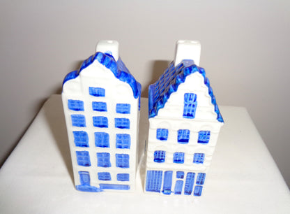 1990s Delft Style Pottery Amsterdam House Salt/ Pepper Pots/ Shakers