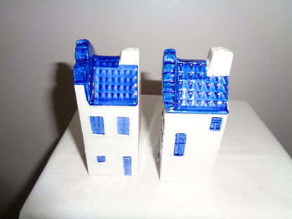 1990s Delft Style Pottery Amsterdam House Salt/ Pepper Pots/ Shakers
