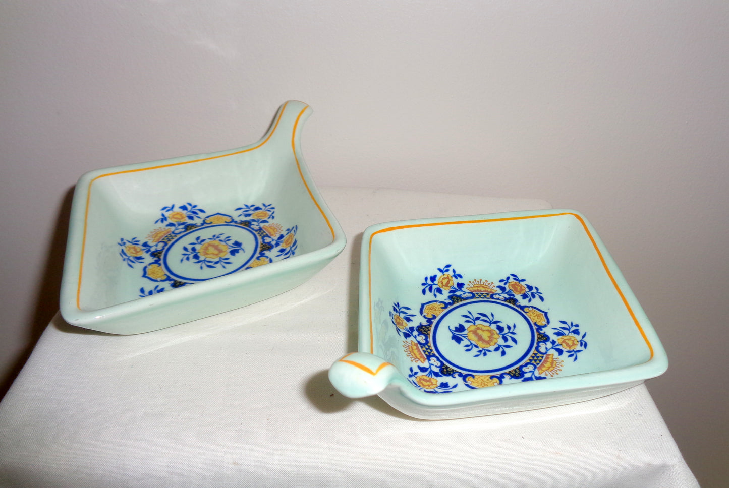 1960s Adams Pottery Calyx Ware Shalimar Ashtray and Two Trinket Dishes