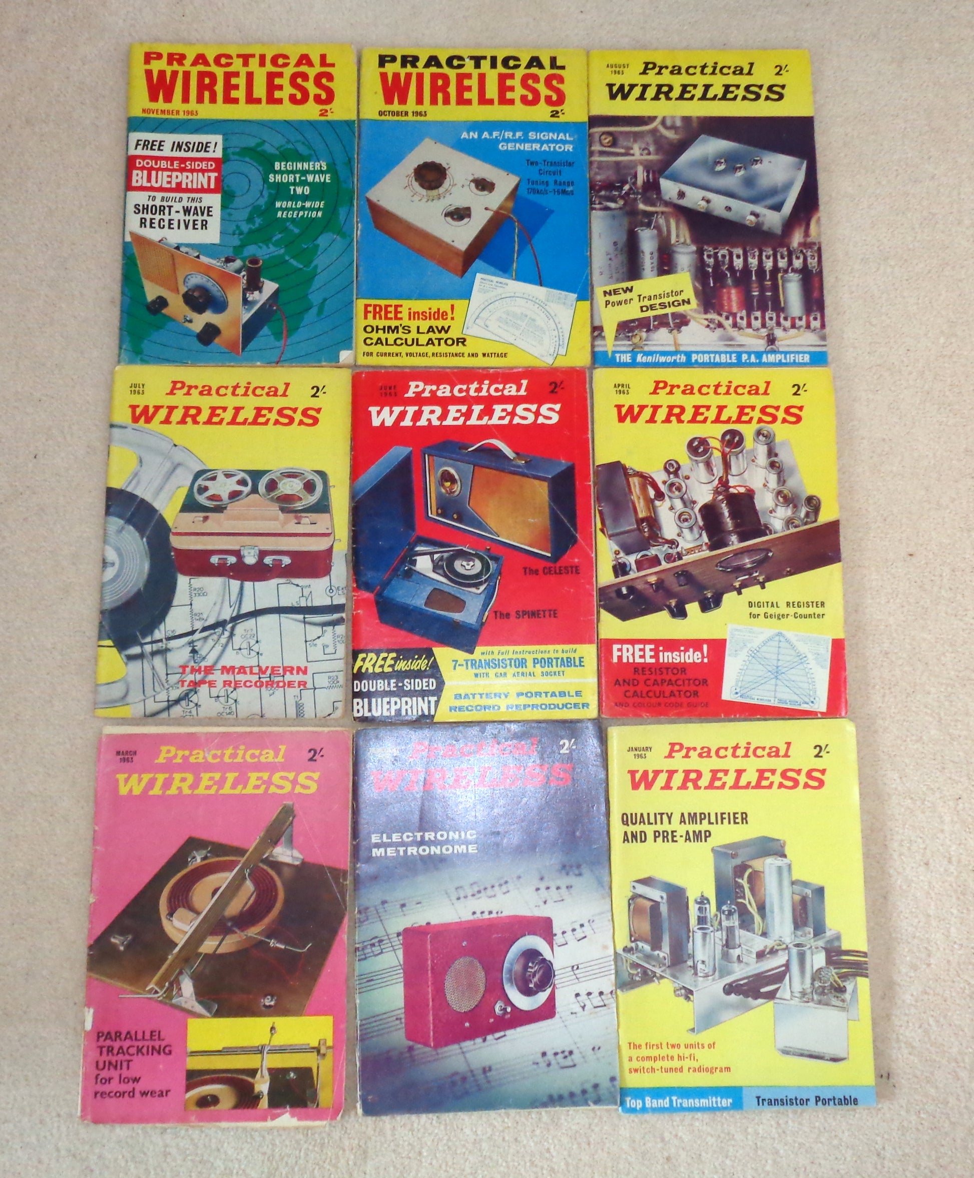 1963 Practical Wireless Magazines