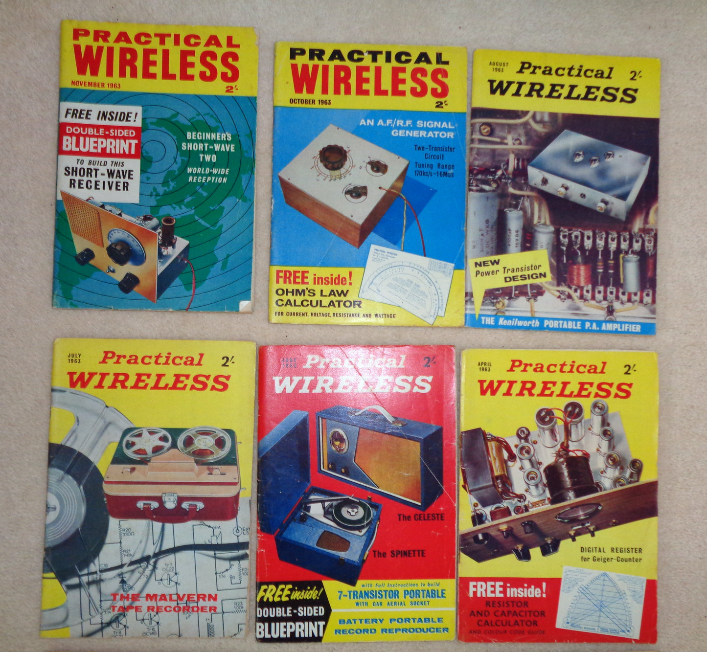 1963 Practical Wireless Magazines