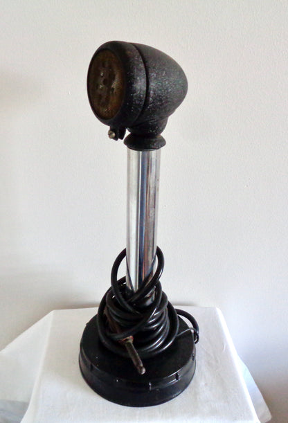 Vintage Bullet Shaped Microphone With Stand