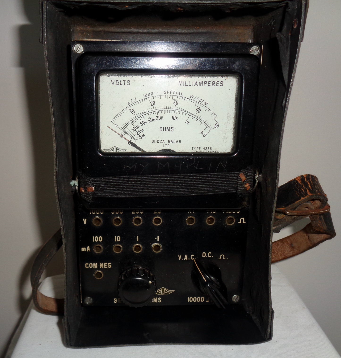 1960s Decca Radar Moving Coil Multimeter Made By Pullin. Used in MV Maplin