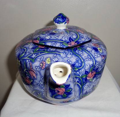 Vintage Ringtons Hector Blue Chintz Maling Replica Teapot