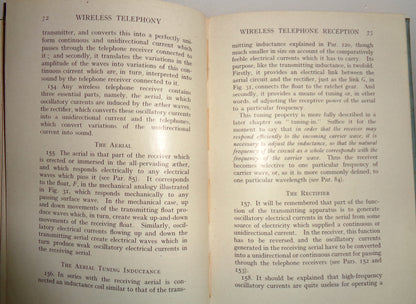 1923 Wireless Telephony A Simplified Explanation Book By RD Bangay