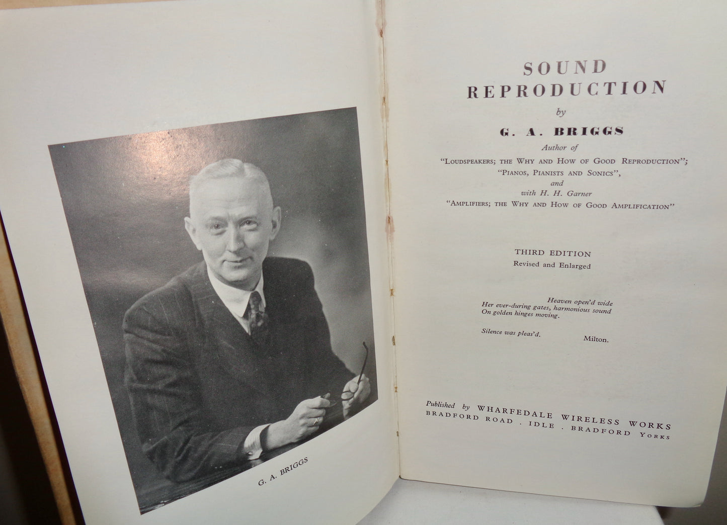 1954 Third Edition Of Sound Reproduction By Gilbert A Briggs