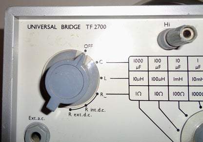 Vintage 1960 Universal LCR Bridge TF2700 By Marconi Instruments Ltd