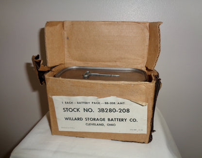 1946 BB 208 AMT Willard Radiosonde Storage Battery Pack In A Spam Tin