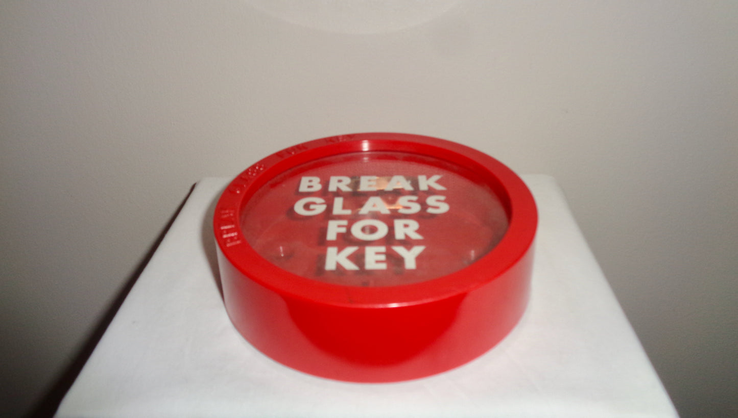 Vintage Break Glass For Key Red Box