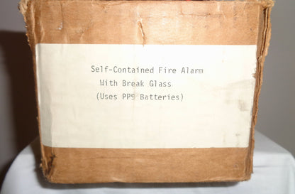 Vintage Audax Battery Powered Self Contained Fire Alarm With Break Glass Is New Old Stock