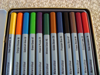 Brand New Old Stock Derwent 12 Watercolour Pencils 32881