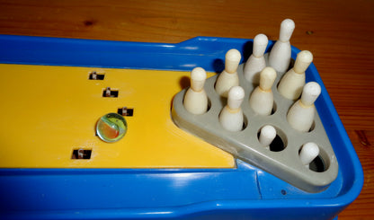 Vintage Tabletop Toy 10-Pin Bowling Game By Tomy