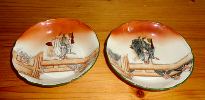 Pair of Royal Doulton Dickens Ware Berry Dishes Pattern Numbers D2973