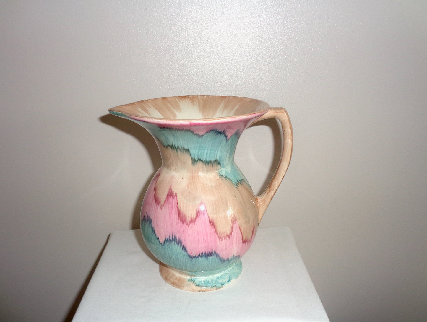 1930s Beswick Pottery Wide Neck Jug/Pitcher Pattern 8094 260/3 In Pastel Shades