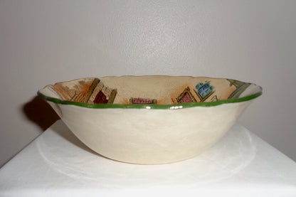 1930s Royal Doulton Dickens Ware Old Peggoty 6 Inch Dessert Bowl. Pattern Number D2973