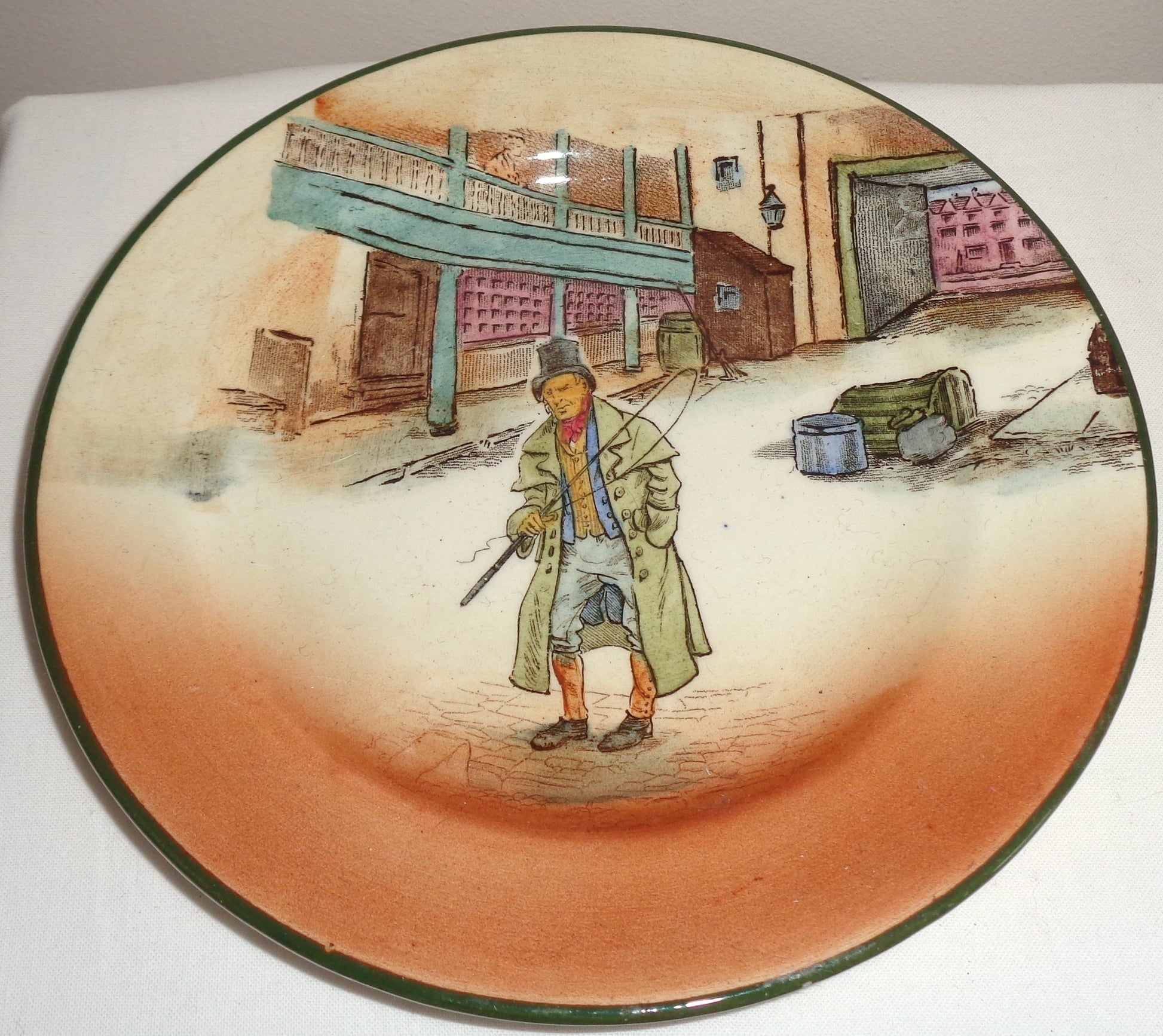1930s Royal Doulton Dickens Ware Barkis 5.5 Inch Side Plate. Pattern Number D2973