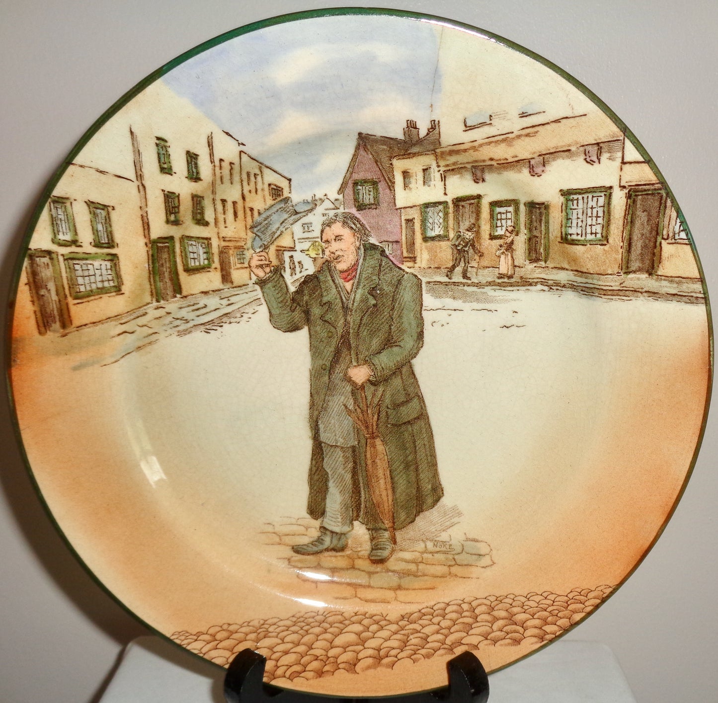 1930s Royal Doulton Dickens Ware Mr Squeers 7.5 Inch Side Plate. Pattern Number D2973