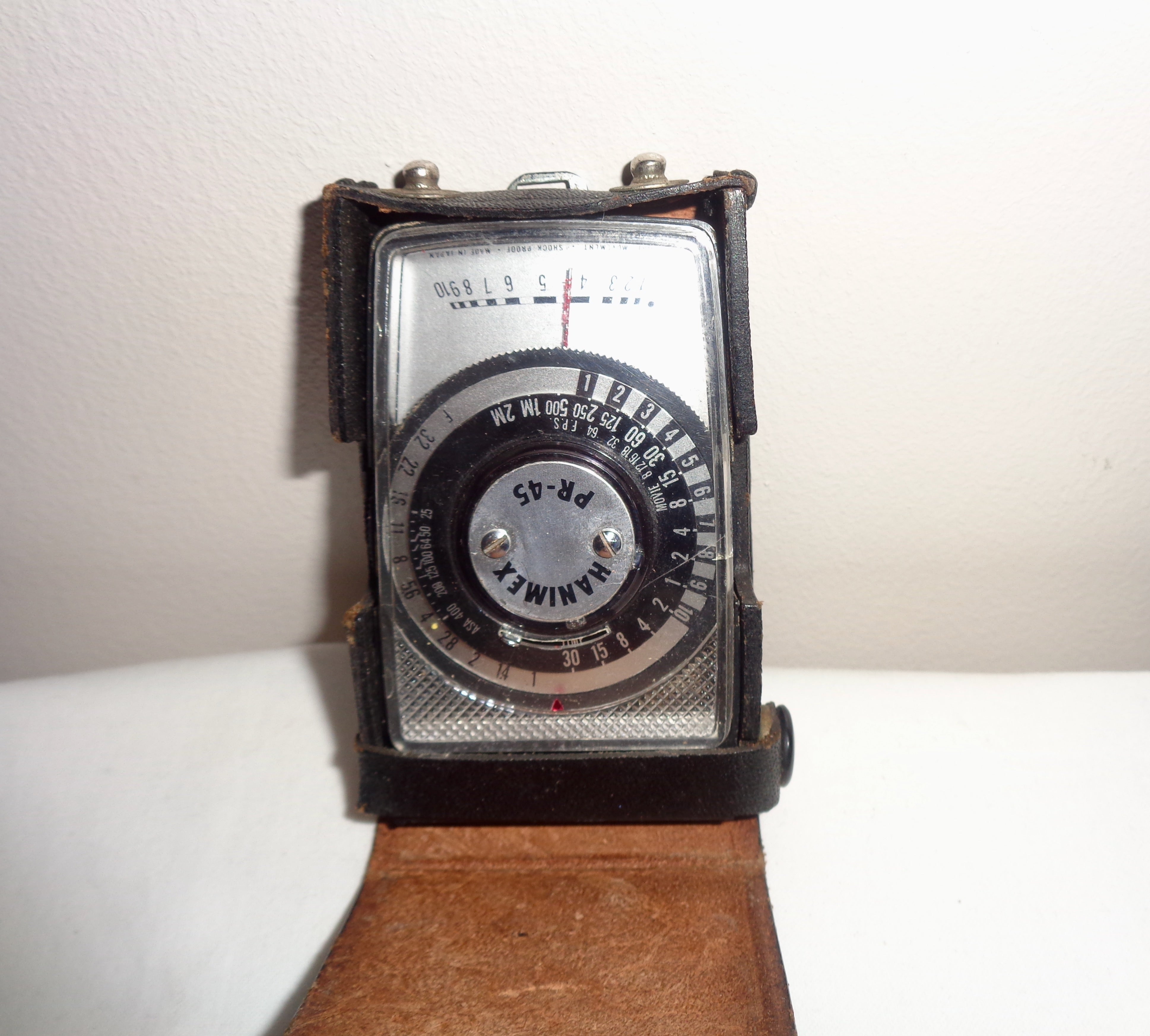 Selenium Cell Light Sensor Hanimex PR45 Selenium Cell Light Exposure Meter In A Leather Case ...