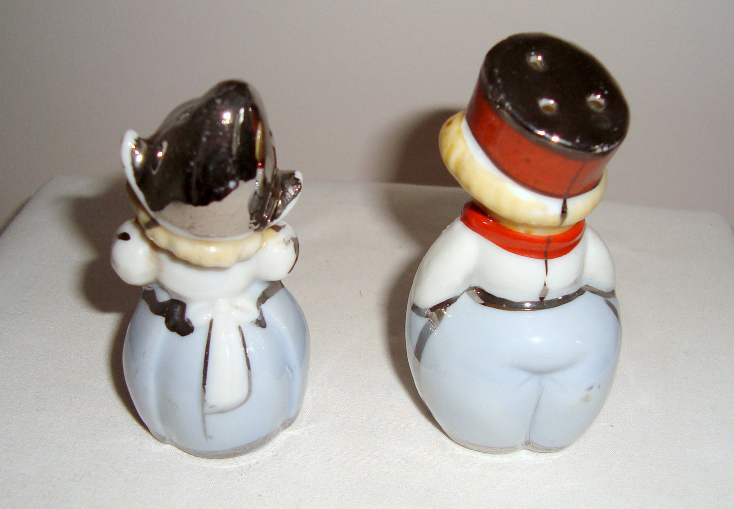 Vintage Ceramic Dutch Girl/ Boy Salt & Pepper Pots/ Shakers