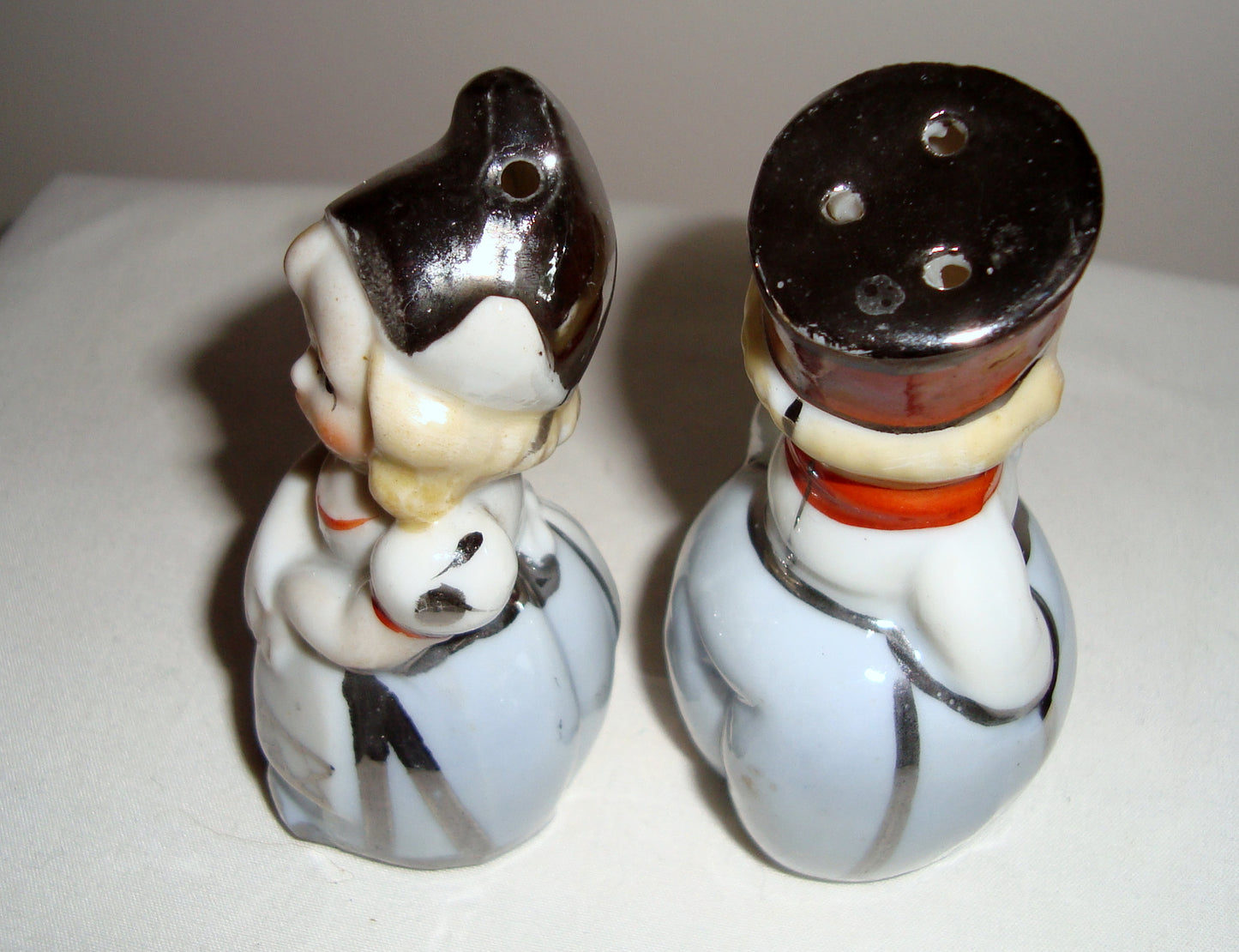 Vintage Ceramic Dutch Girl/ Boy Salt & Pepper Pots/ Shakers