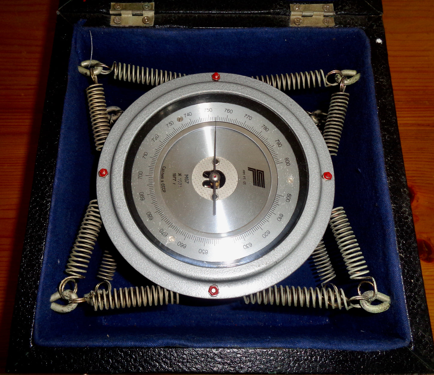 1977 M67 Russian Soviet Marine Aneroid Barometer In Original Transit Case