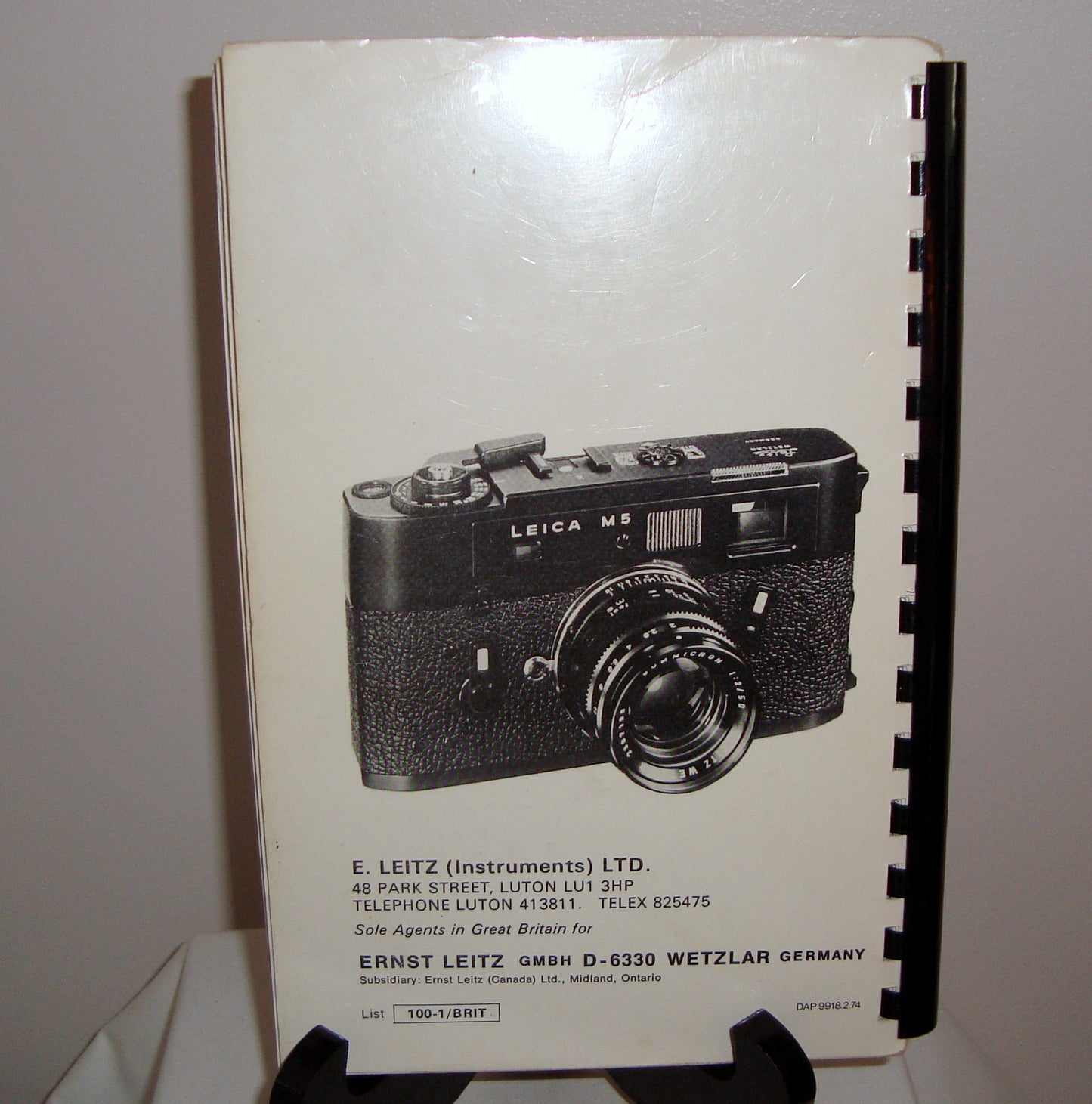 1974 Leica 50th Anniversary General Catalogue of Photographic Equipment