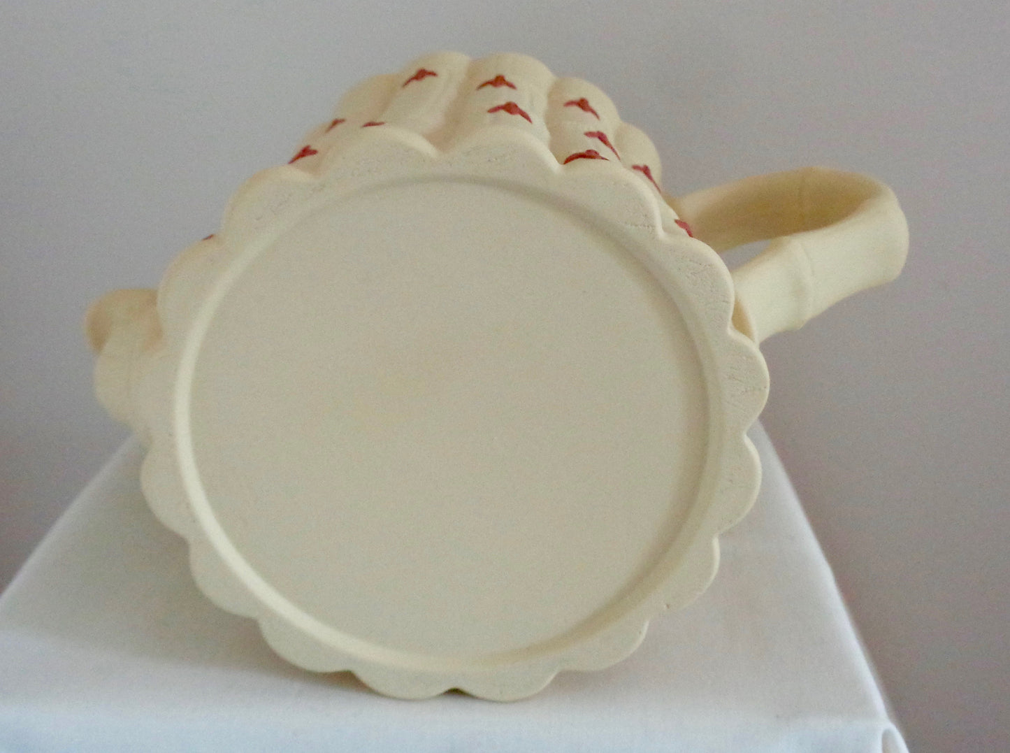 Wedgwood Terracotta on Primrose Jasper Bamboo Pottery Teapot