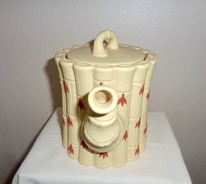 Wedgwood Terracotta on Primrose Jasper Bamboo Pottery Teapot