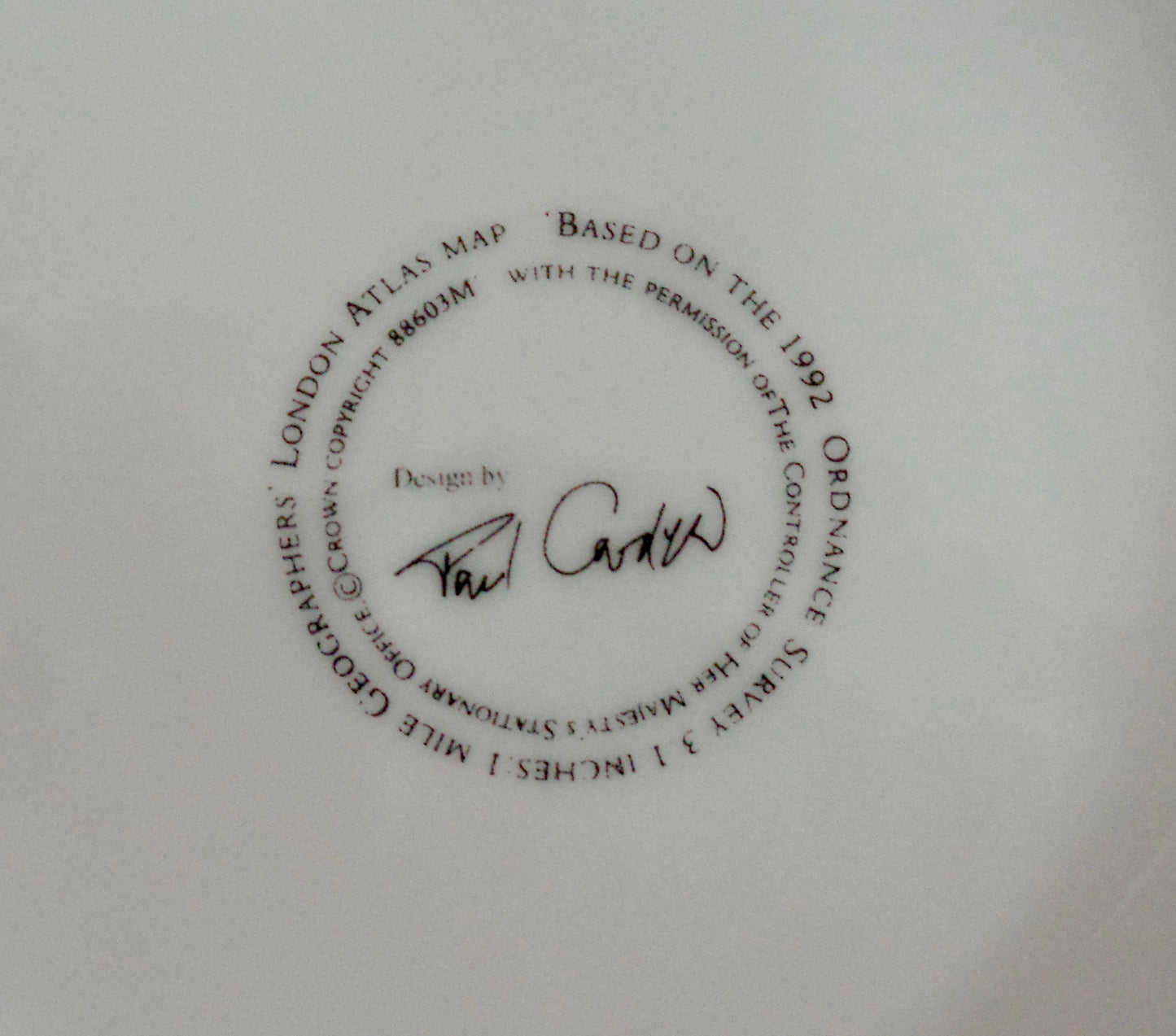 Paul Cardew SW1 London Map 1992 Novelty Pottery Teapot